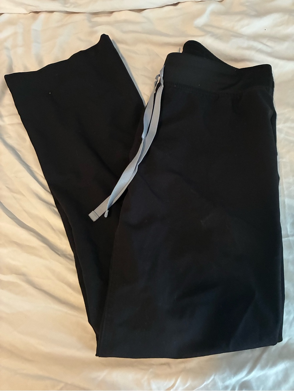 Figs Black Zamora Livingston pants with Gray Drawcord